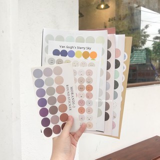 Round Sticker - Sticker dán hình tròn trang trí hoạ tiết