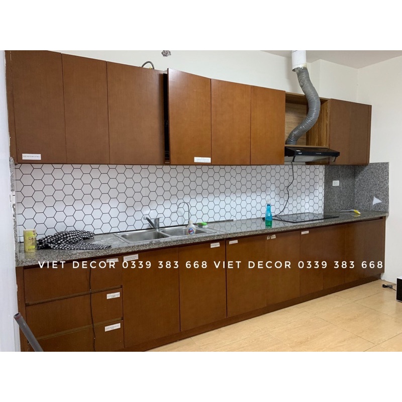 Decal Gạch Dán bếp - Set 1m dài gạch bông  - Họa tiết đơn giản - Trang trí bếp, Dán tường - Viet Decor