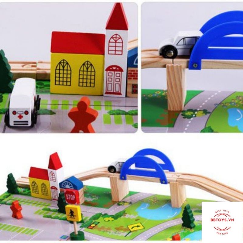 Đồ chơi gỗ lắp ráp mô hình giao thông đô thị giúp bé thông minh (bbtoys: 19)