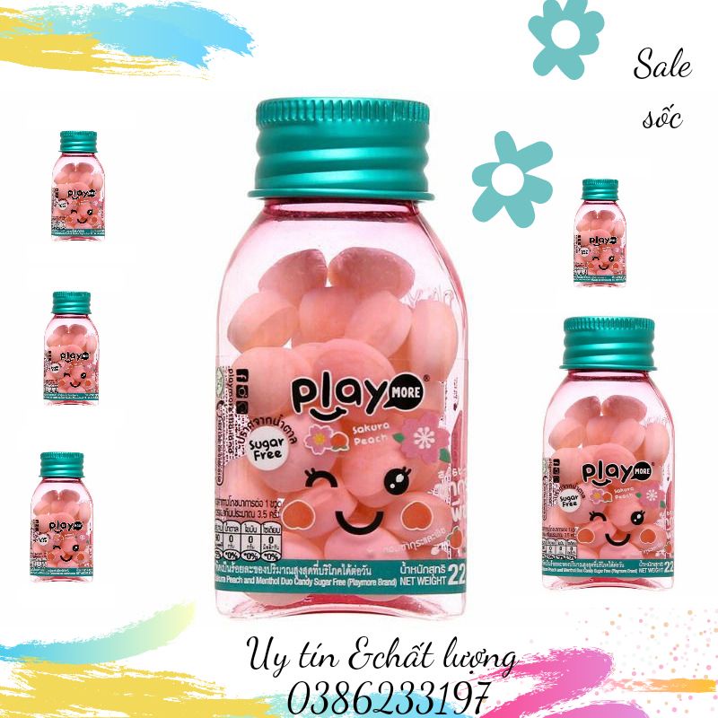 Kẹo Play more 22g vị đào