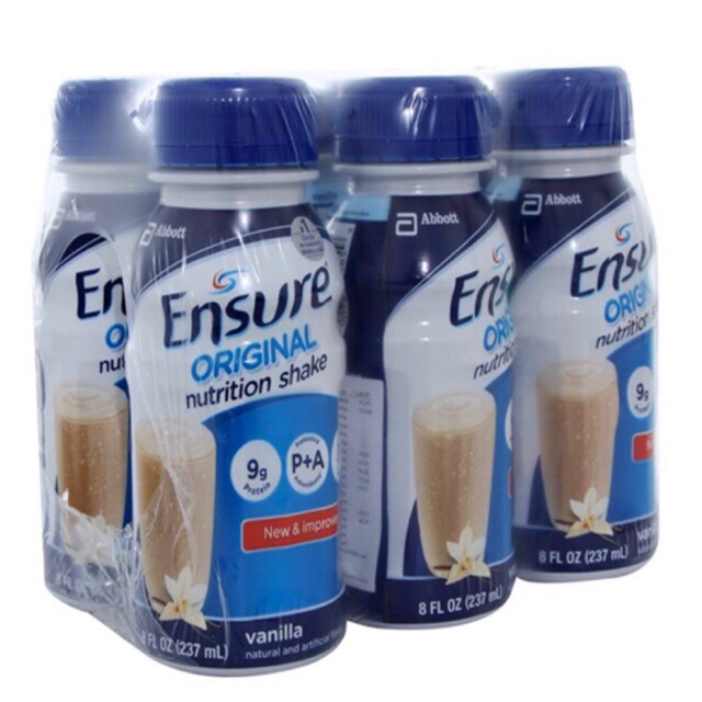 Lốc 6 chai Sữa nước Ensure Original hương vani 237ml