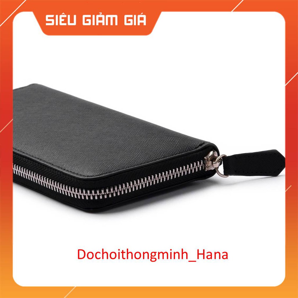 [ DA BÒ THẬT 100% ]  Ví Nữ Cầm Tay  Da bò thật Saffiano, để vừa điện thoại, kiểu dáng đẹp, tiện dụng.