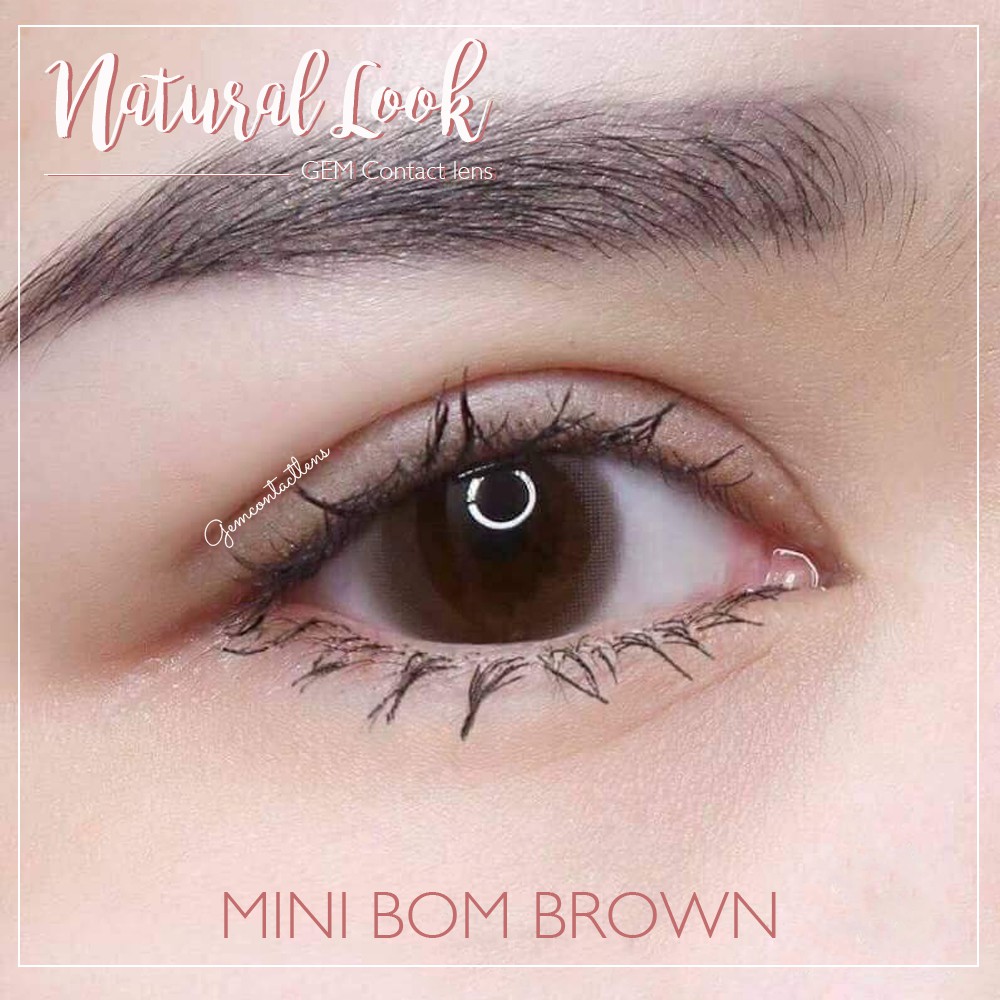 <MỚI VỀ> Lens áp tròng MINIBOM BROWN ẩm cao 55% - HSD 6 THÁNG