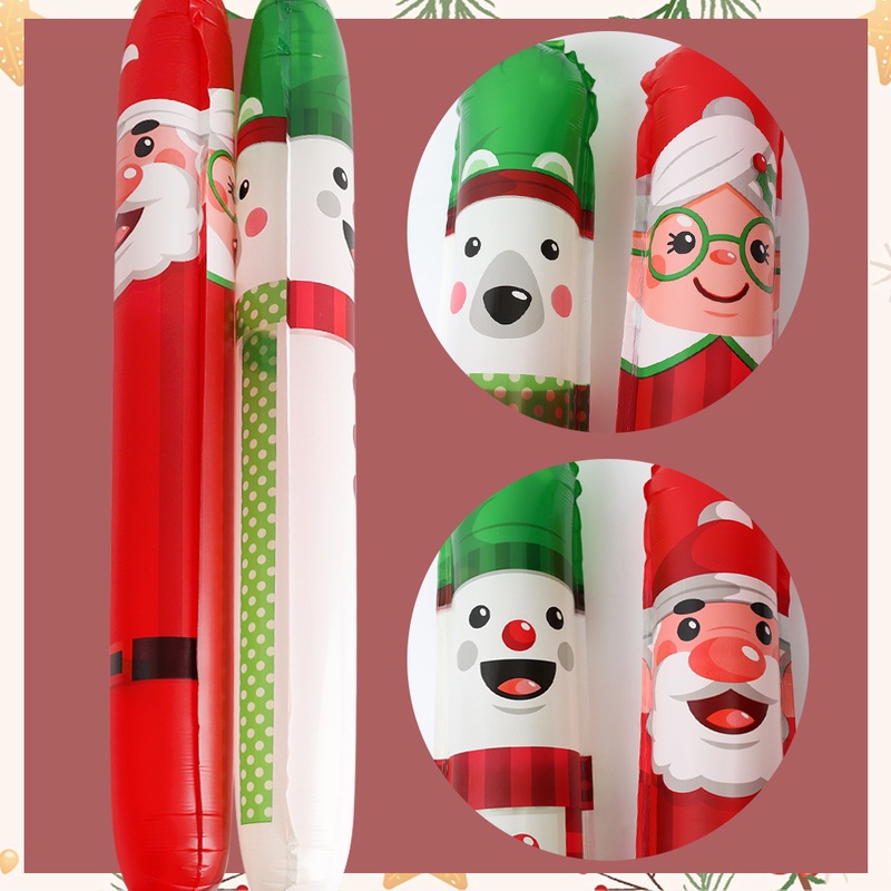 Bong Bóng Bơm Hơi 24inch Hình Kẹo / Bánh Gừng / Người Tuần Lộc / Bánh Mì Trang Trí Giáng Sinh