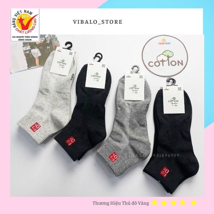 Tất nam cổ cao kháng khuẩn cao cấp vớ nam công sở Combo 5 đôi 5 màu hàng Thủ Đô Vàng