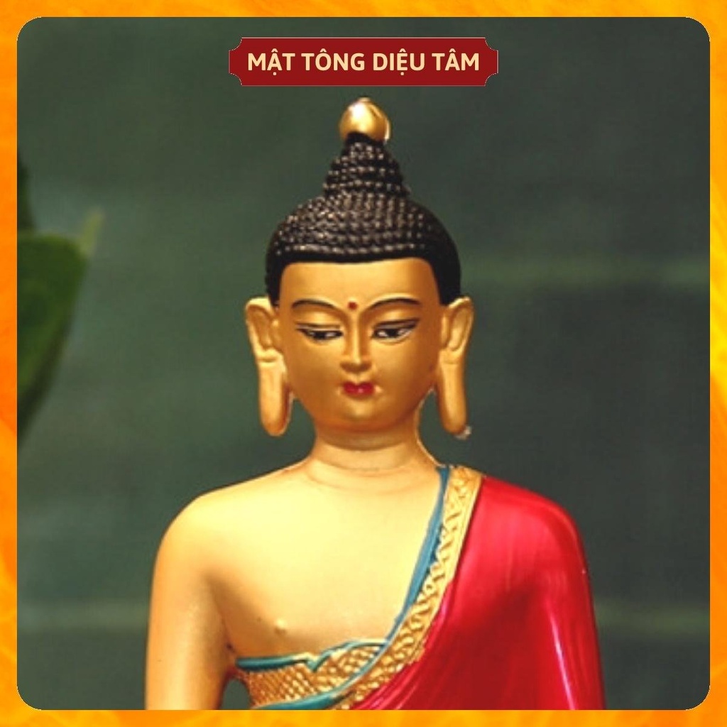 Tượng phật dược sư thờ cúng mật tông Tây Tạng , tượng phật để ô tô DS màu 14,5cmvẽ tay Tây Tạng