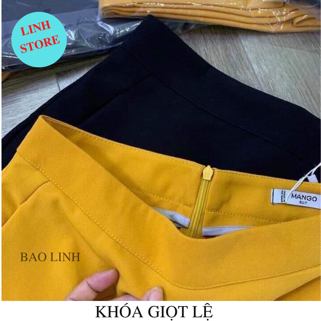 Quần Giả Váy Nữ Linh Store Dáng Chữ A Lưng Cao Đen Vàng Mặc Đi Làm Đi Học Đi Chơi
