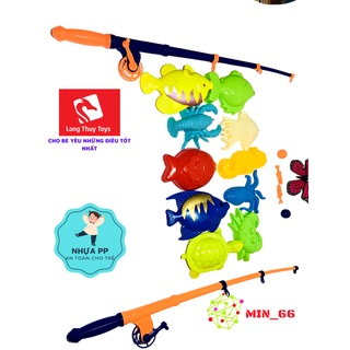 Bộ Đồ Chơi Câu Cá 2 Cần, Đồ Chơi Câu Cá Nhựa PP Cao Cấp An Toàn Cho Bé - Long Thuy Toys (Made in Vietnam)