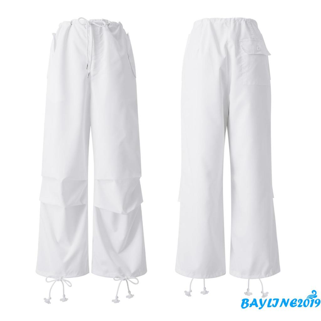 Quần Dài Dáng Rộng Lưng Thun Dây Rút Màu Sắc Đơn Giản Thời Trang Mùa Hè Cho Nữ