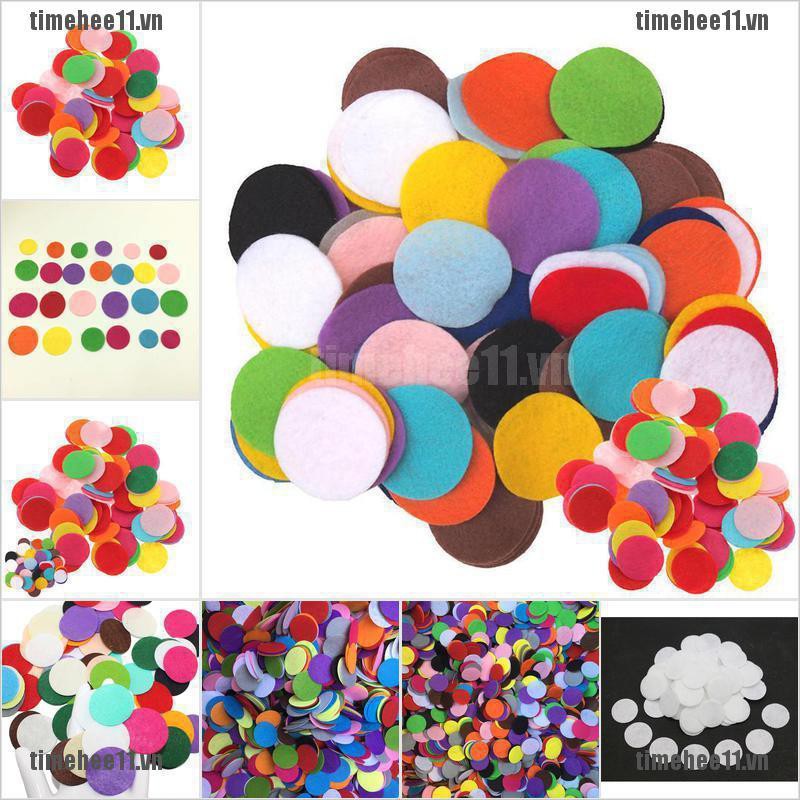 Set 100 Miếng Đệm Nỉ Hình Tròn Dùng Làm Đồ Thủ Công DIY