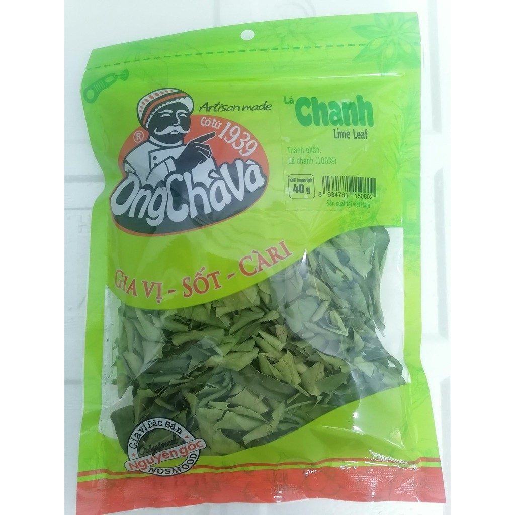 [40g] LÁ CHANH [VN] ÔNG CHÀ VÀ Lime Leaf (nosa-hk)