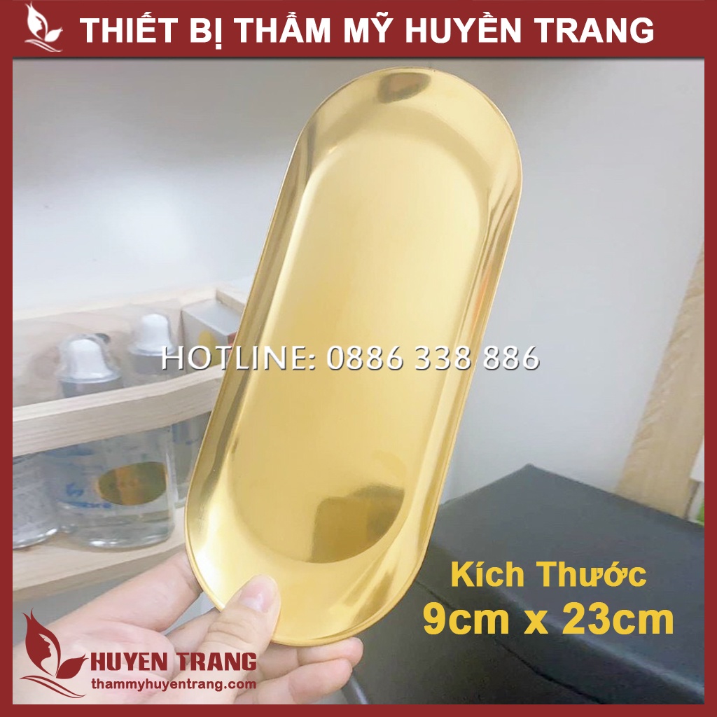Khay Inox Mạ Vàng Đựng Dụng Cụ Spa, Dụng Cụ Y Tế, Thẩm Mỹ Viện Huyền Trang NANOCEE