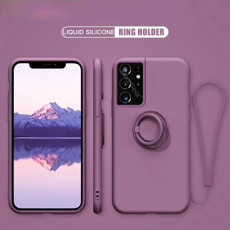 Ốp điện thoại mềm nhẫn đỡ nam châm cho Samsung Galaxy Note 10 Plus 20 Ultra