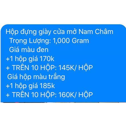 [Hàng Chính Hãng ] Hộp đựng giày Cao Cấp Nhất - Trọng lượng 1,000gram| cửa mở Nam Châm| GIÁ 1 HỘP