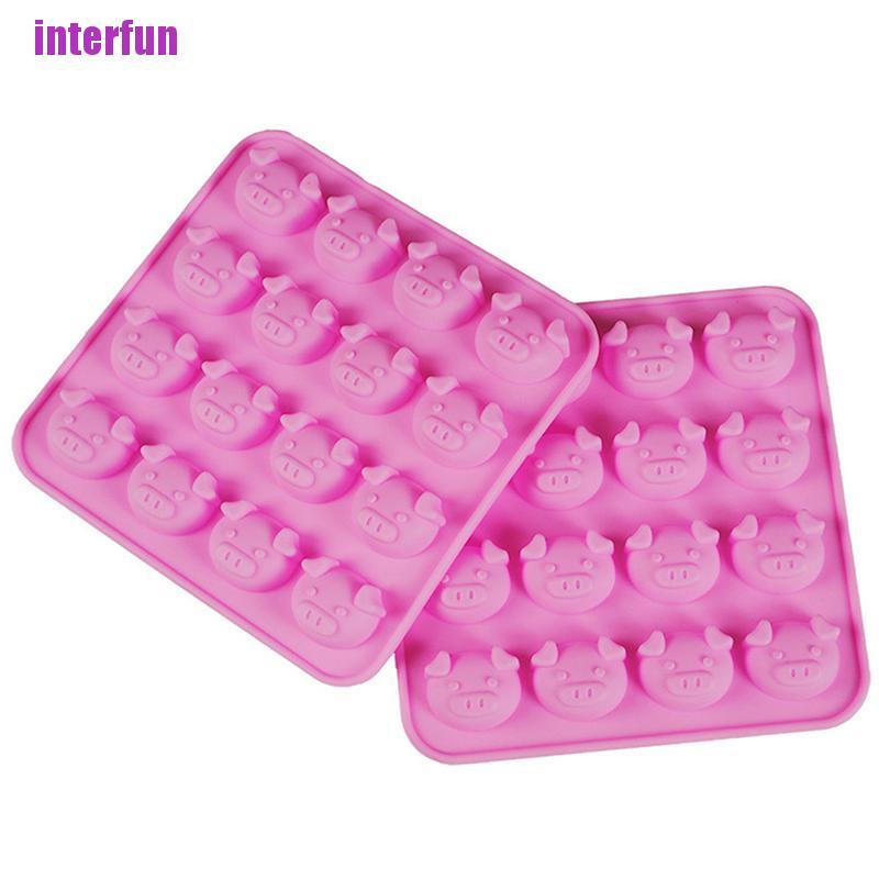 Khuôn Làm Bánh Chất Liệu Silicone Hình Chú Heo Dễ Thương