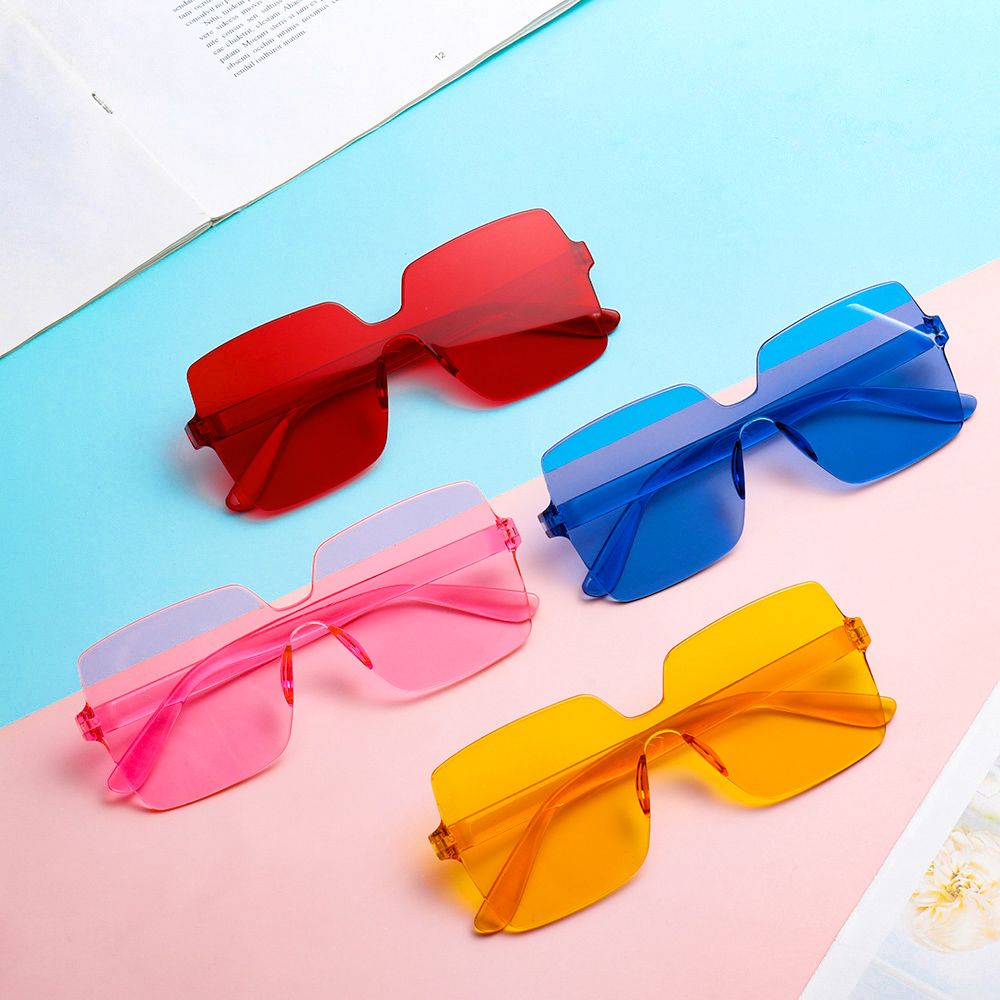 Kính mát màu kẹo trong suốt không viền MIHAN1 dành cho nữ