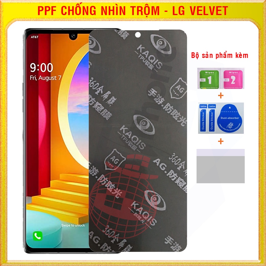 Dán dẻo PPF chống nhìn trộm cho LG Velvet (5G)