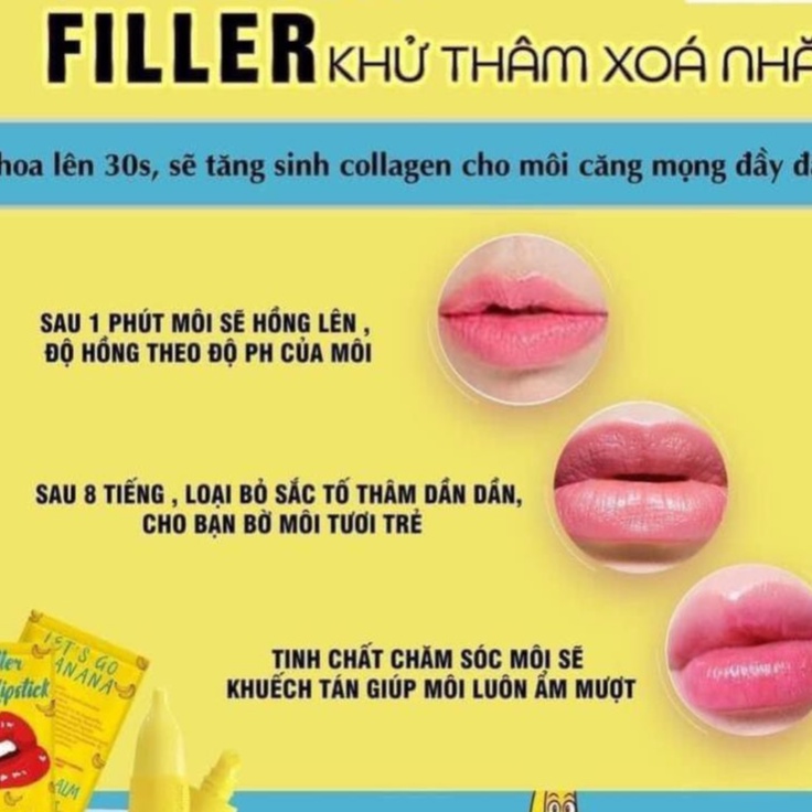 [Sẵn SLL] Môi Căng Mọng Hồng Hào với Son Filler Collagen Chuối Khử Thâm Parea cùng son màu Chu Lipstick