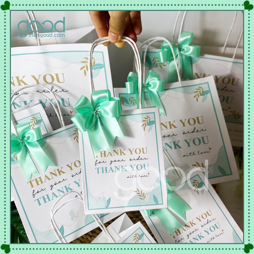 [ẢNH THẬT] SET 10 Túi giấy kraft Nhật loại đẹp hàng chuẩn nhiều mẫu siêu xinh đủ kích thước tặng kèm nơ lụa