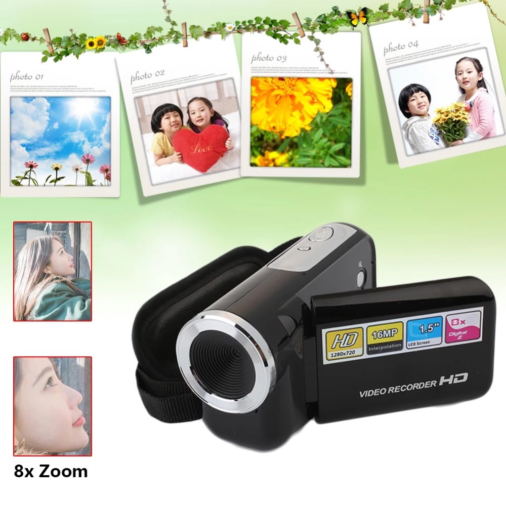 Máy quay phim kiêm camera kỹ thuật số 5.08 cm chất lượng cao kèm phụ kiện tiện dụng