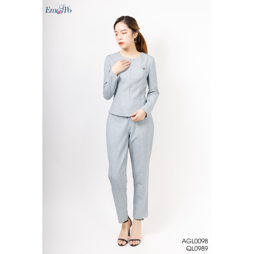 Áo vest nữ cổ tròn Emspo AGL0098 (Đen,Xanh)
