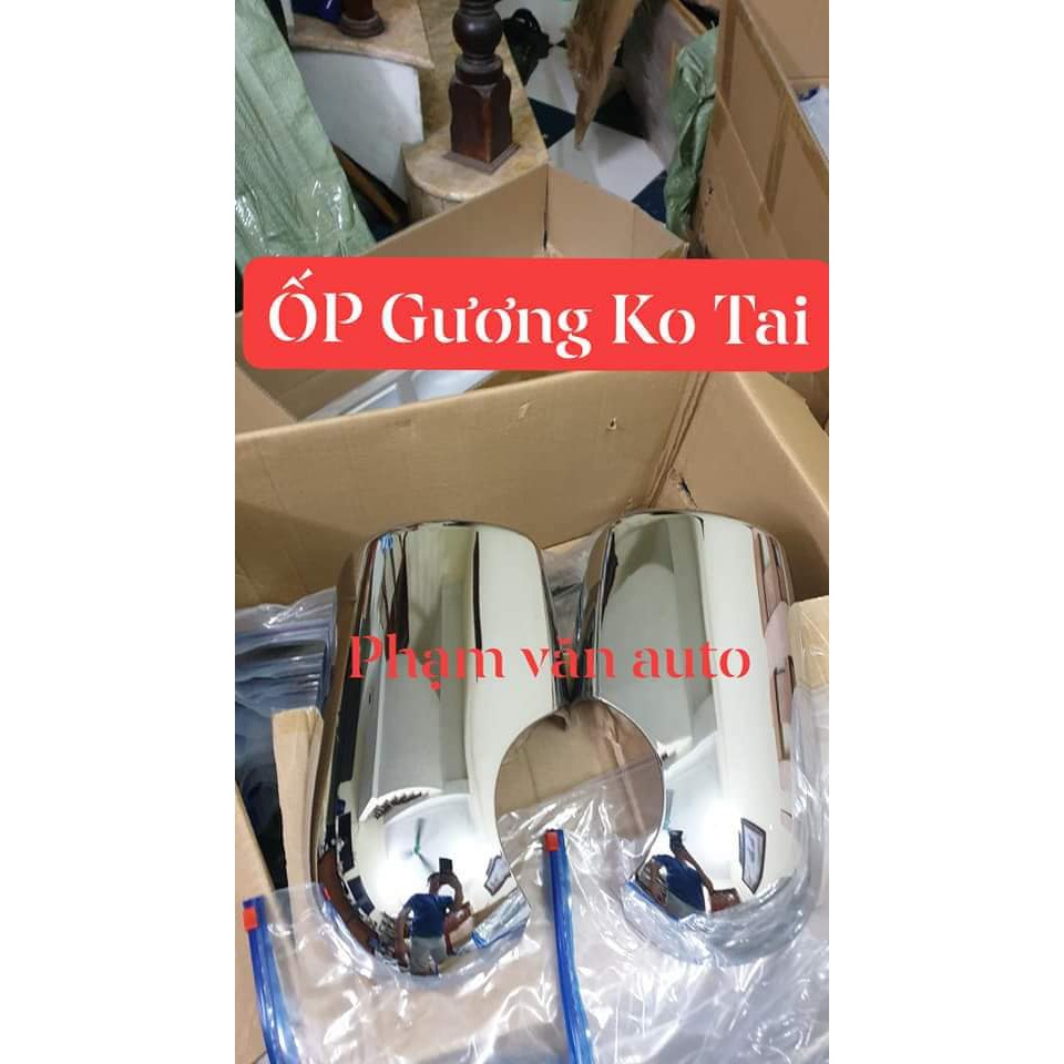 Ốp gương ford Transit mạ crome bản không tai, Viền trang trí kính hậu Transit Phạm Văn Auto