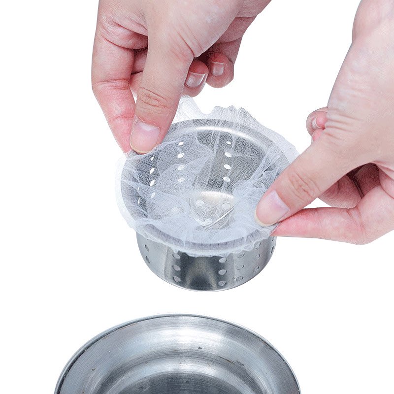 COMBO 100 Túi Lưới Lọc Rác Thông Minh Cho Bồn Rửa Chén Bát - Hàng Có Chun