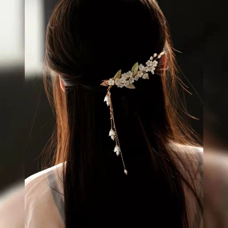 Kẹp Tóc Phối Tua Rua Phong Cách Cổ Điển