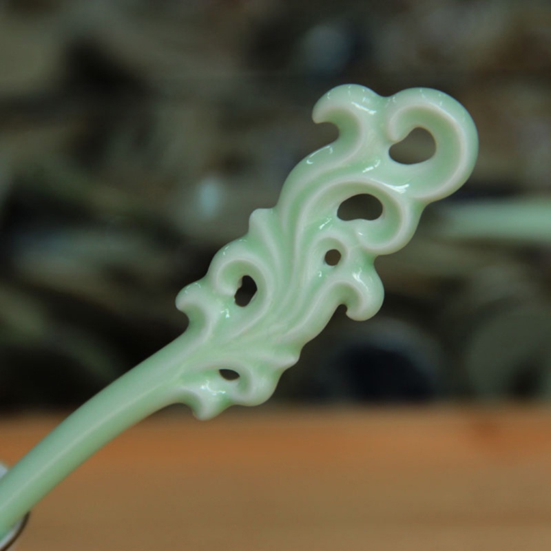 Trâm cài tóc họa tiết vân mây chất liệu sứ ceramic vấn tóc cổ trang cosplay cổ phục việt phục