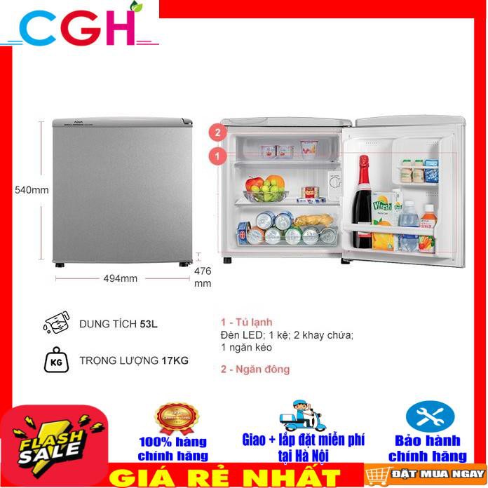 Tủ lạnh Aqua 50 lít AQR-55ER (SS)