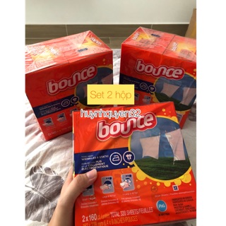 Set 2 hộp giấy thơm quần áo bounce 2 x 160 tờ
