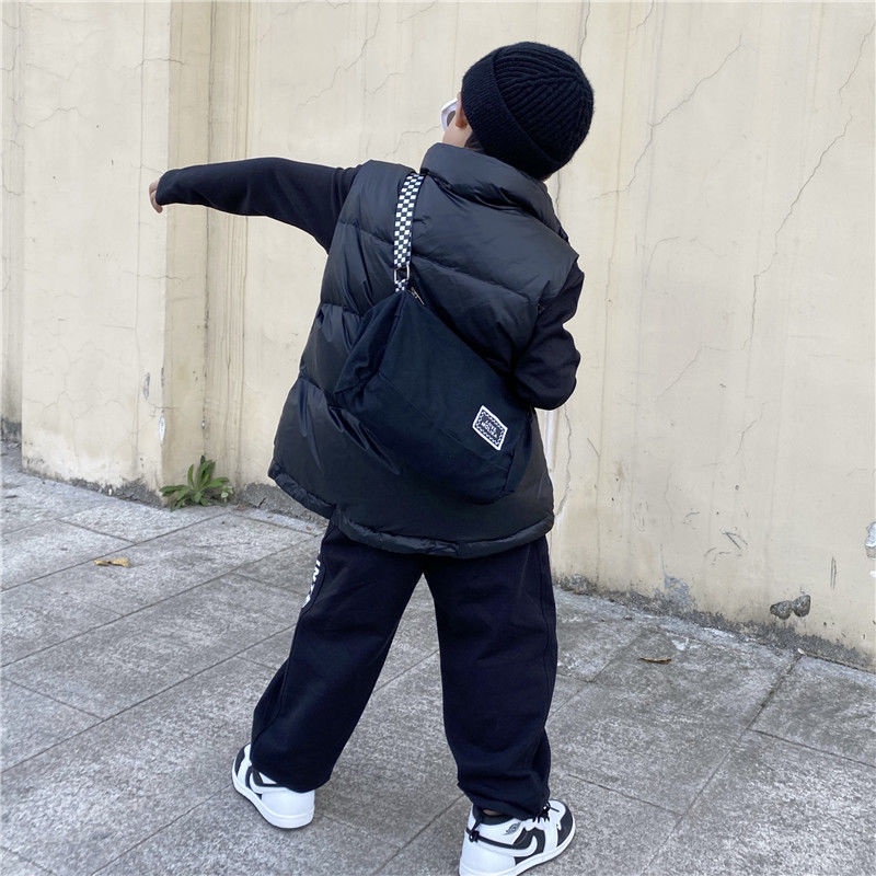 Túi Đeo Chéo Vai Bằng Vải Canvas Phong Cách Hàn Quốc Mới Dành Cho Bé Trai