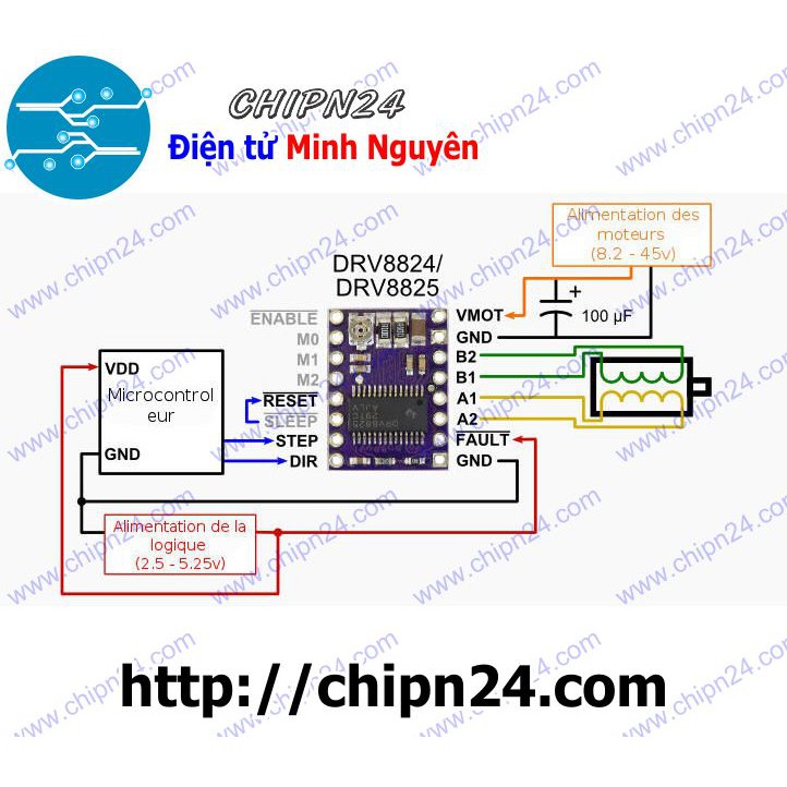 [1 CÁI] (B8) Mạch điều khiển động cơ bước DRV8825