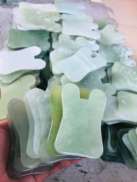 Ngọc cạo gió mặt, ngọc massage mặt, spa, chăm sóc mặt đông y