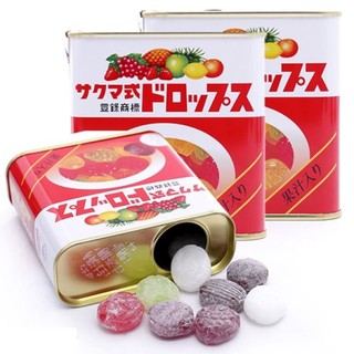 Kẹo trái cây Sakuma Drop hộp thiếc Nhật Bản
