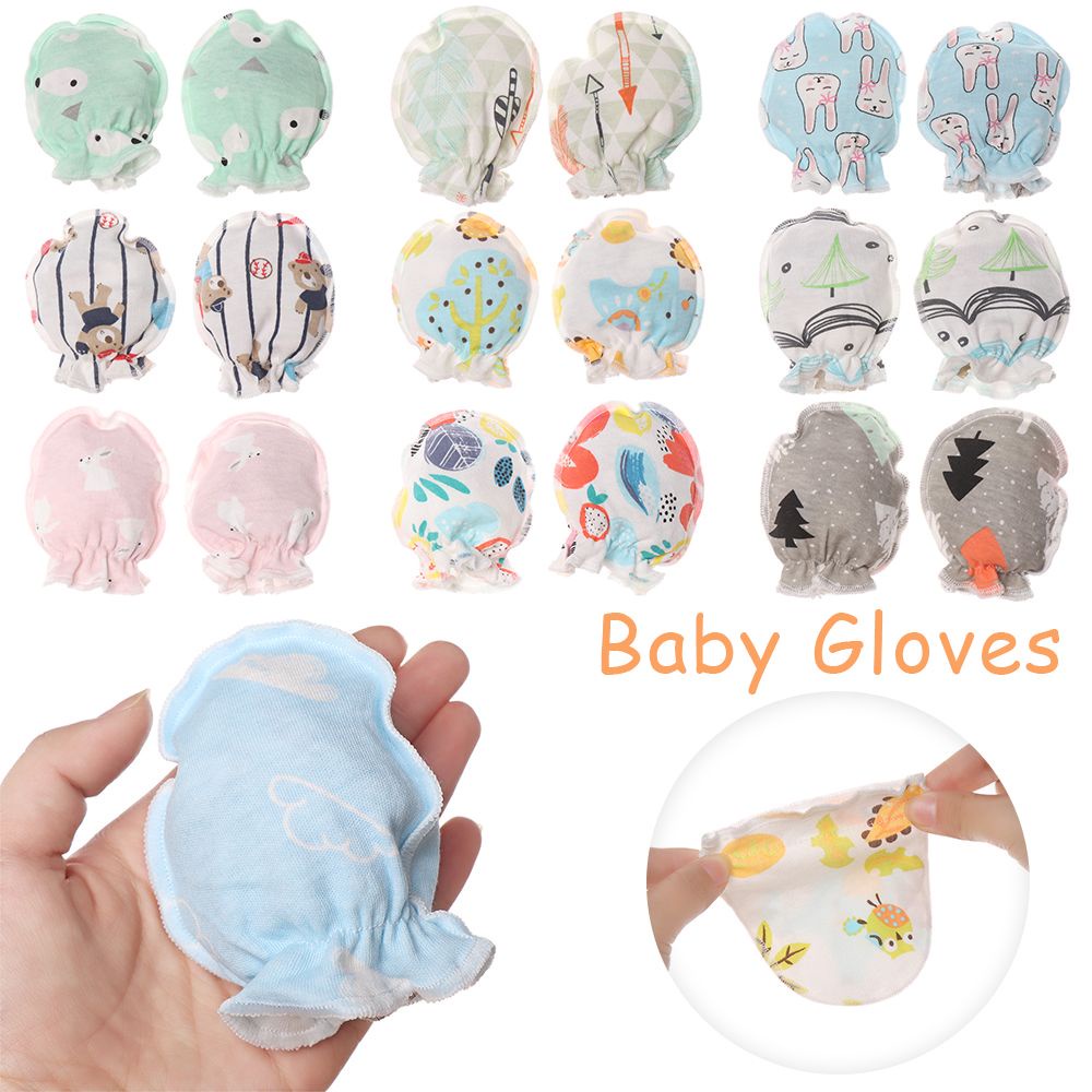 Set 1/5/10 đôi găng tay cotton mềm mại giữ ấm bảo vệ toàn diện chống trầy xước cho bé sơ sinh