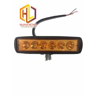 Đèn gầm trợ sáng 6 bóng ngang vàng ô tô xe máy