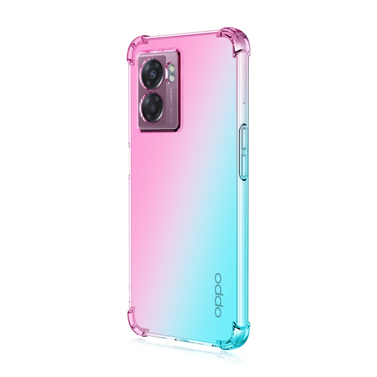 Ốp Điện Thoại Túi Khí Chống Sốc Chống Rơi Màu Gradient OPPO Realme C55 C35 C31 C30 C33 A17 A17K A77s A77 5G A57 A96 A76 A95 4G
