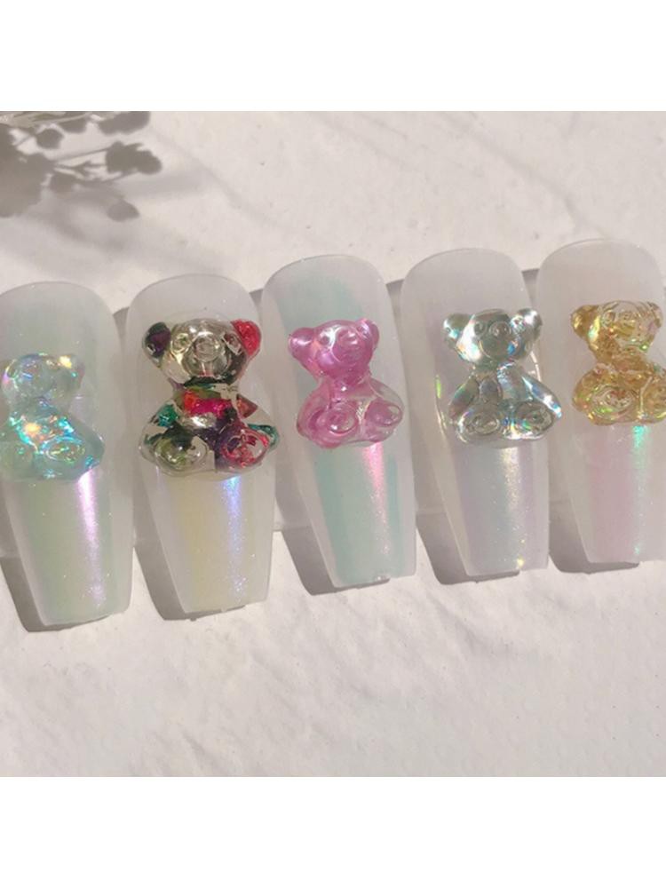 Khuôn Silicon Hình Gấu Làm Mặt Phụ Kiện 3D Trang Trí Móng Tay Đa Dụng