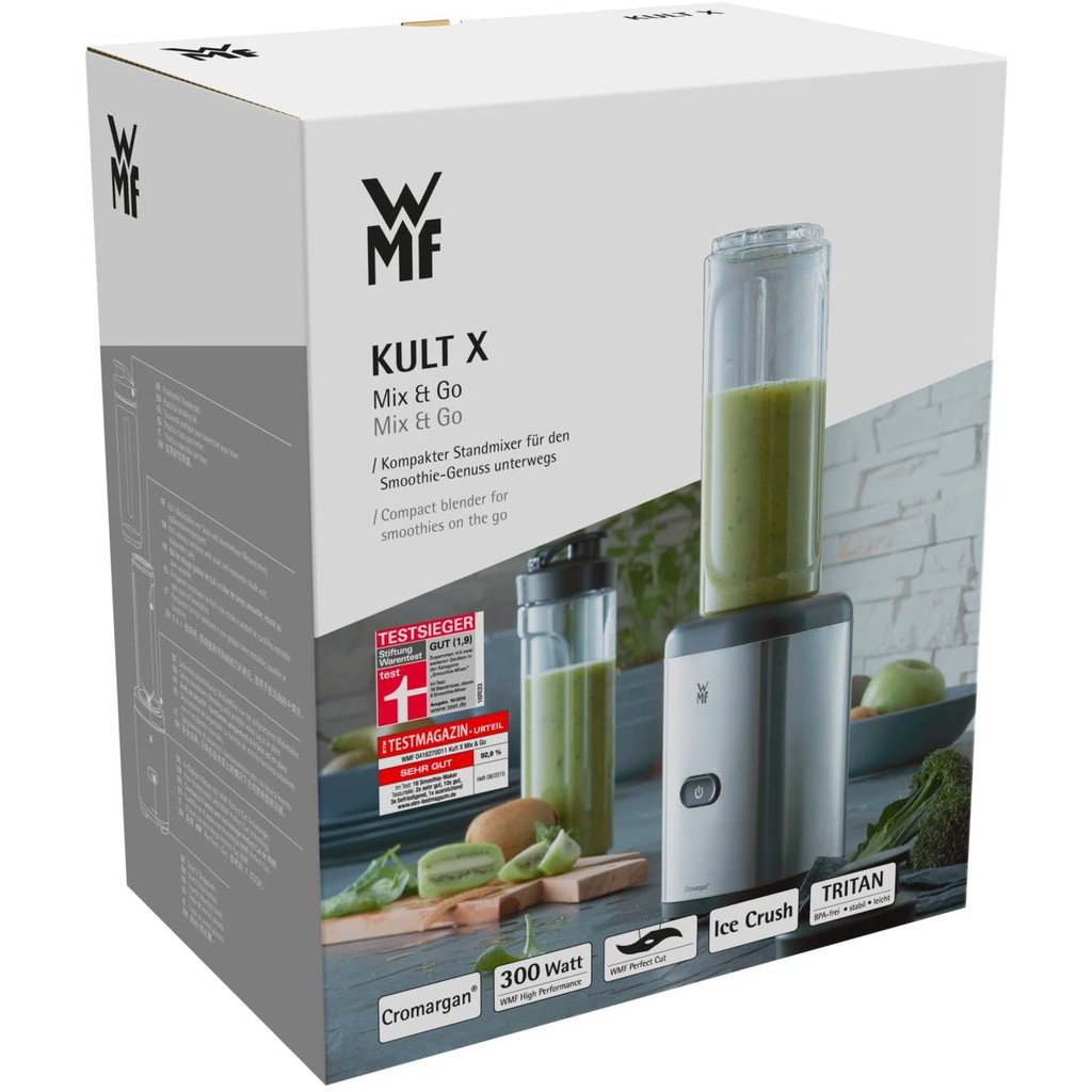 Máy xay sinh tố Wmf Kult X Mix & Go bình nhựa, máy xay hoa quả, an toàn, chính hãng
