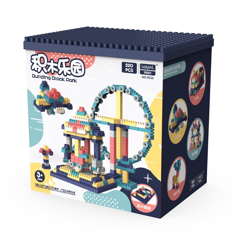 Bộ lego lắp ráp 520 chi tiết - Đồ chơi lắp ghép phát triển trẻ trí tuệ