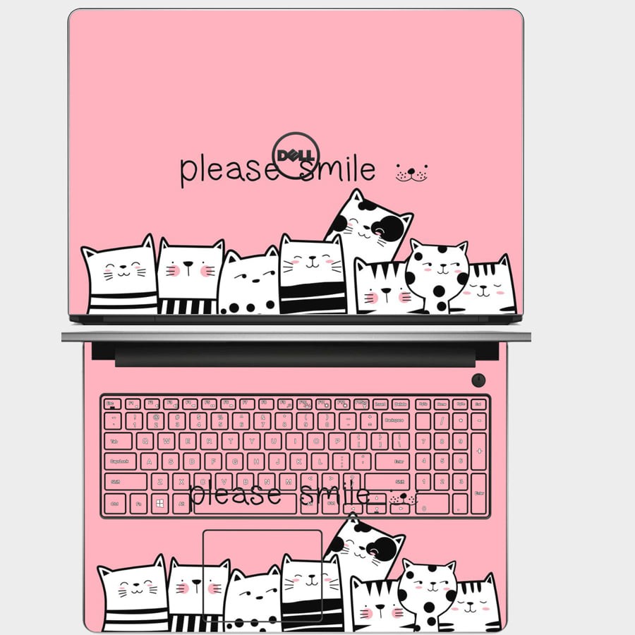 Skin laptop mèo dễ thương. Full Các Dòng Như: Dell, Hp, Acer, Asus, Macbook,...