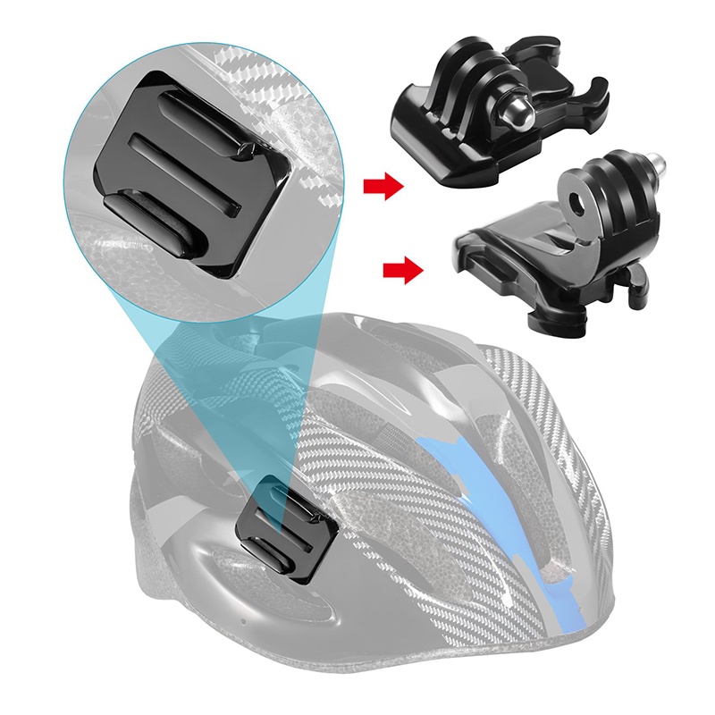 Bộ Phụ Kiện Khóa Cài Chữ J 21 Trong 1 Gắn Mũ Bảo Hiểm Cho GoPro Hero 10 9 8 7 6 5 Xiaomi Sjcam Eken Go Pro