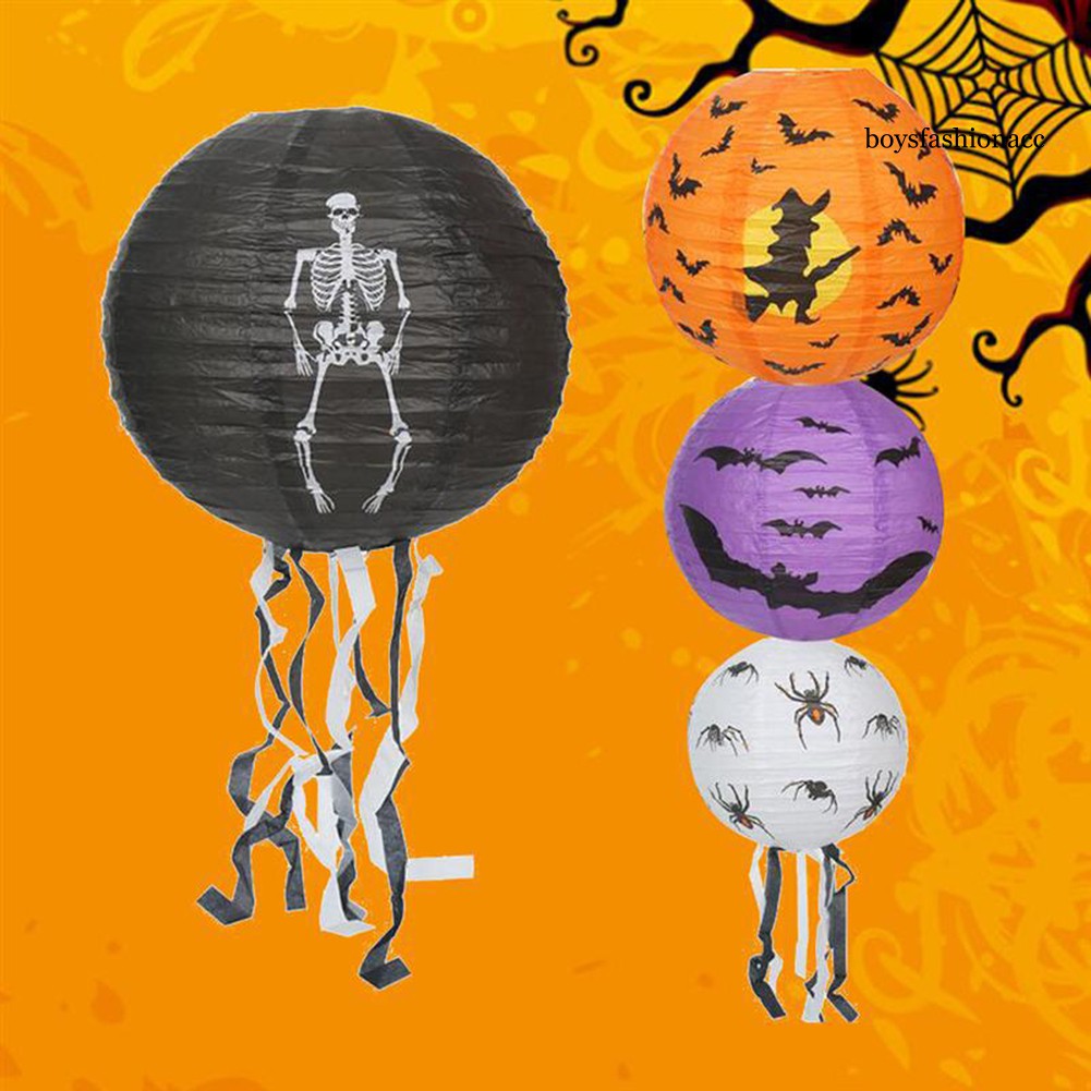 Đèn Lồng Giấy Hình Đầu Lâu Trang Trí Halloween