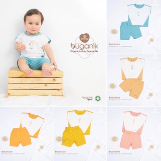 Bộ cộc tay cài sau Buganik Hug me BOC012.02 Bu chính hãng cho bé