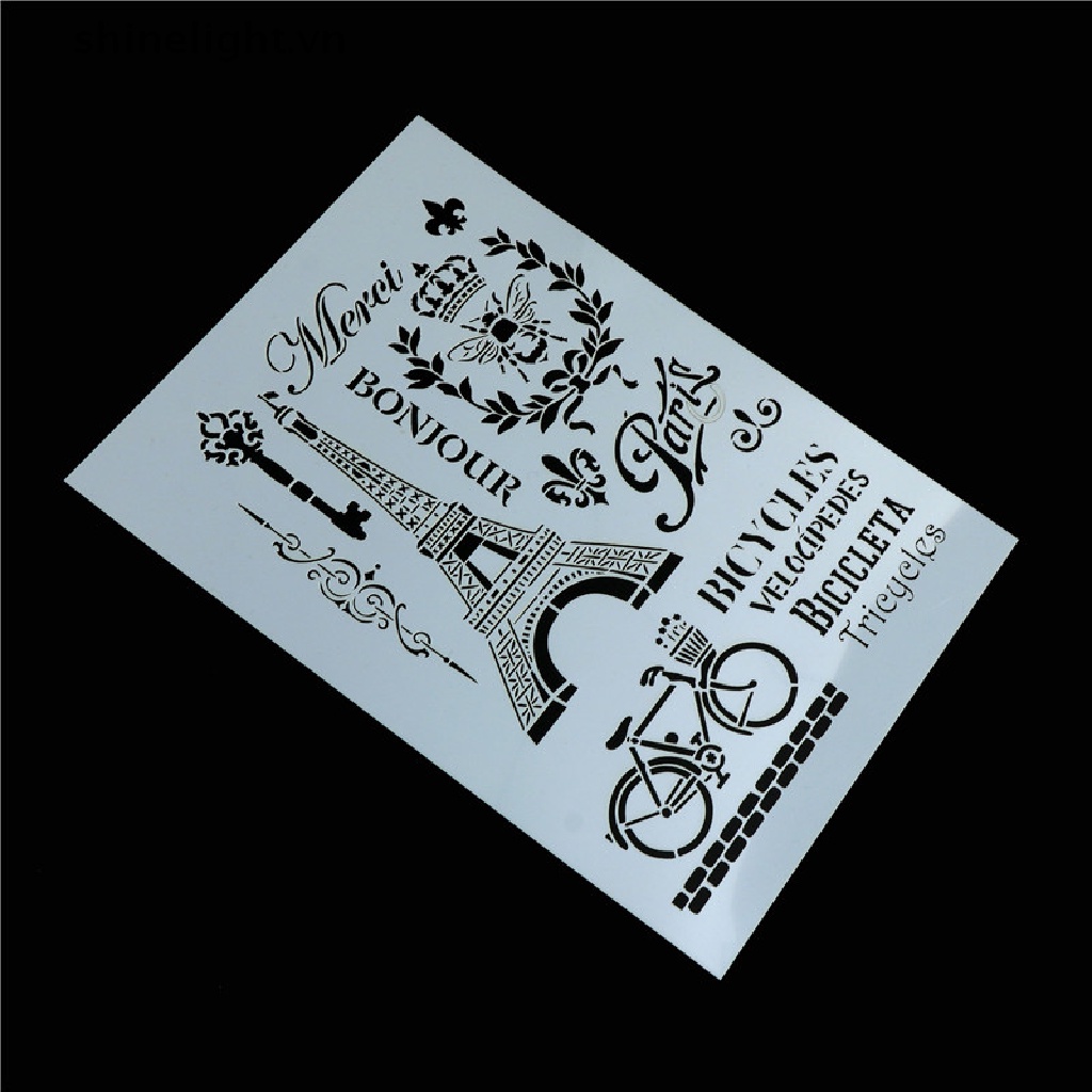 [shinelight] Tem Dán Trang Trí album Ảnh [VN] Nhiều Lớp Hình Xe Đạp / Tường / Sổ Lưu Niệm