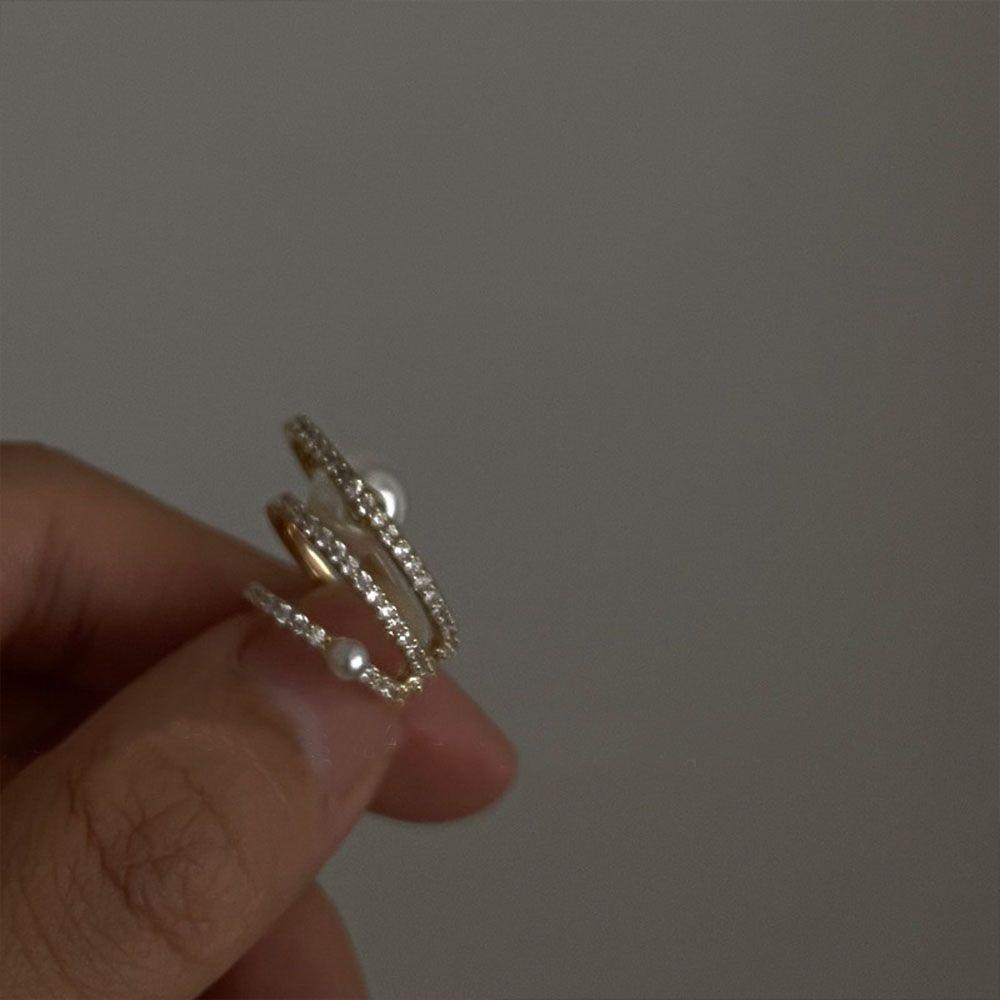 Bông Tai Dạng Kẹp Xinh Xắn Dành Cho Nữ|Khuyên Tai Chữ C Lấp Lánh Thời Trang