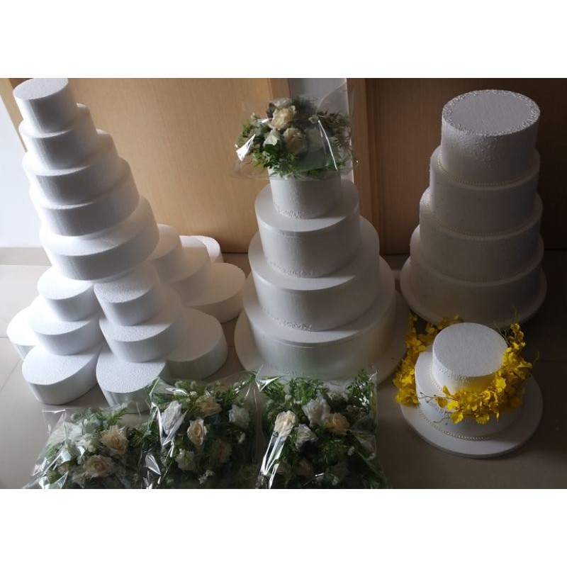 Xốp tròn cao 5cm làm DIY bánh kem giả, nowship trong ngày