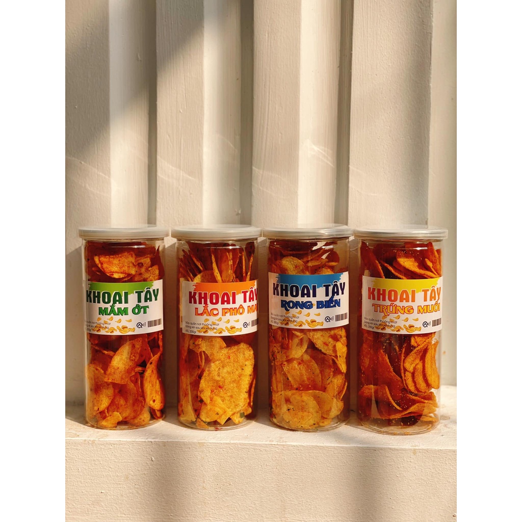 Khoai tây vị mắm ớt đủ 4 vị  200gr - Ship Hỏa Tốc Hà Nội