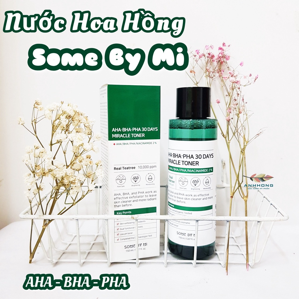 Nước Hoa Hồng Mụn AHA-BHA-PHA 30 days Miracle Toner Some By Mi